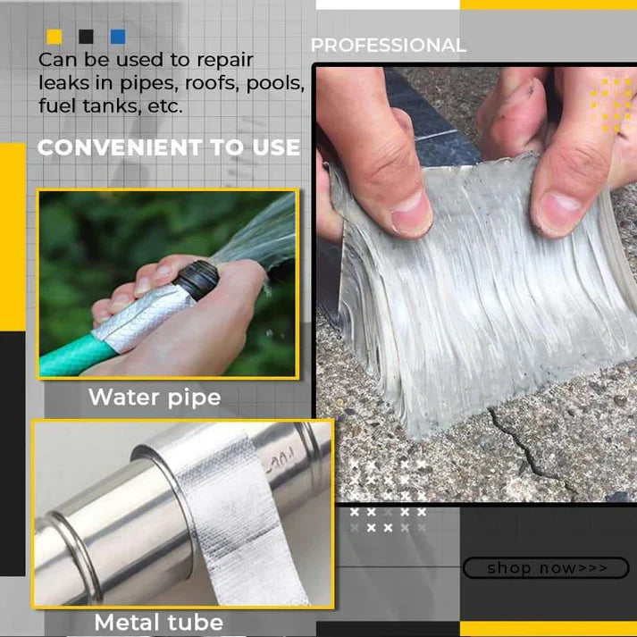 Aluminum Foil Butyl Rubber Tapes Self Adhesive Waterproof Tape