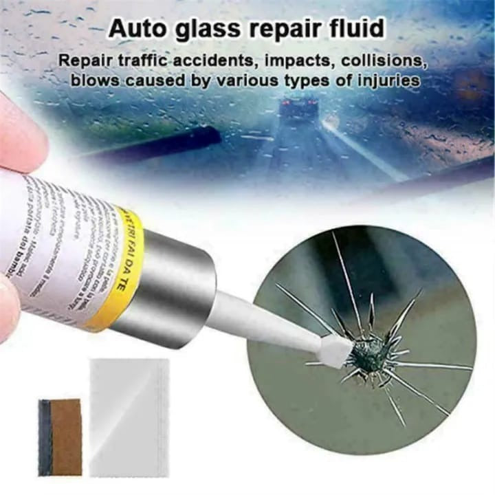 Windshield Glass Repair Kit for Small Chips and Cracks